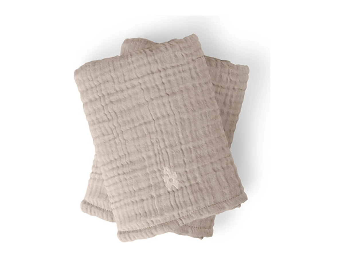 Sebra skötunderlägg i muslin 2-pack, Jetty Beige