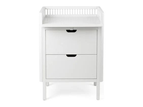 Sebra skötbord med lådor i Classic White, produktbild